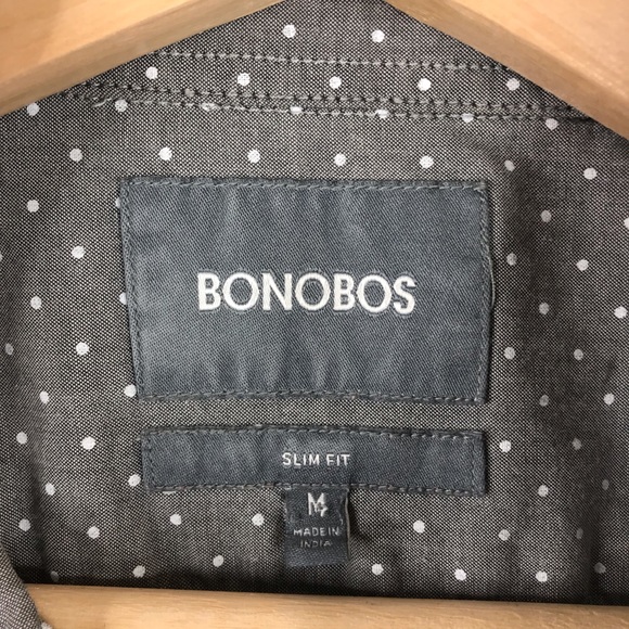 Bonobos Long Sleeve Grey Polka Dot Button Down - Picture 5 of 8